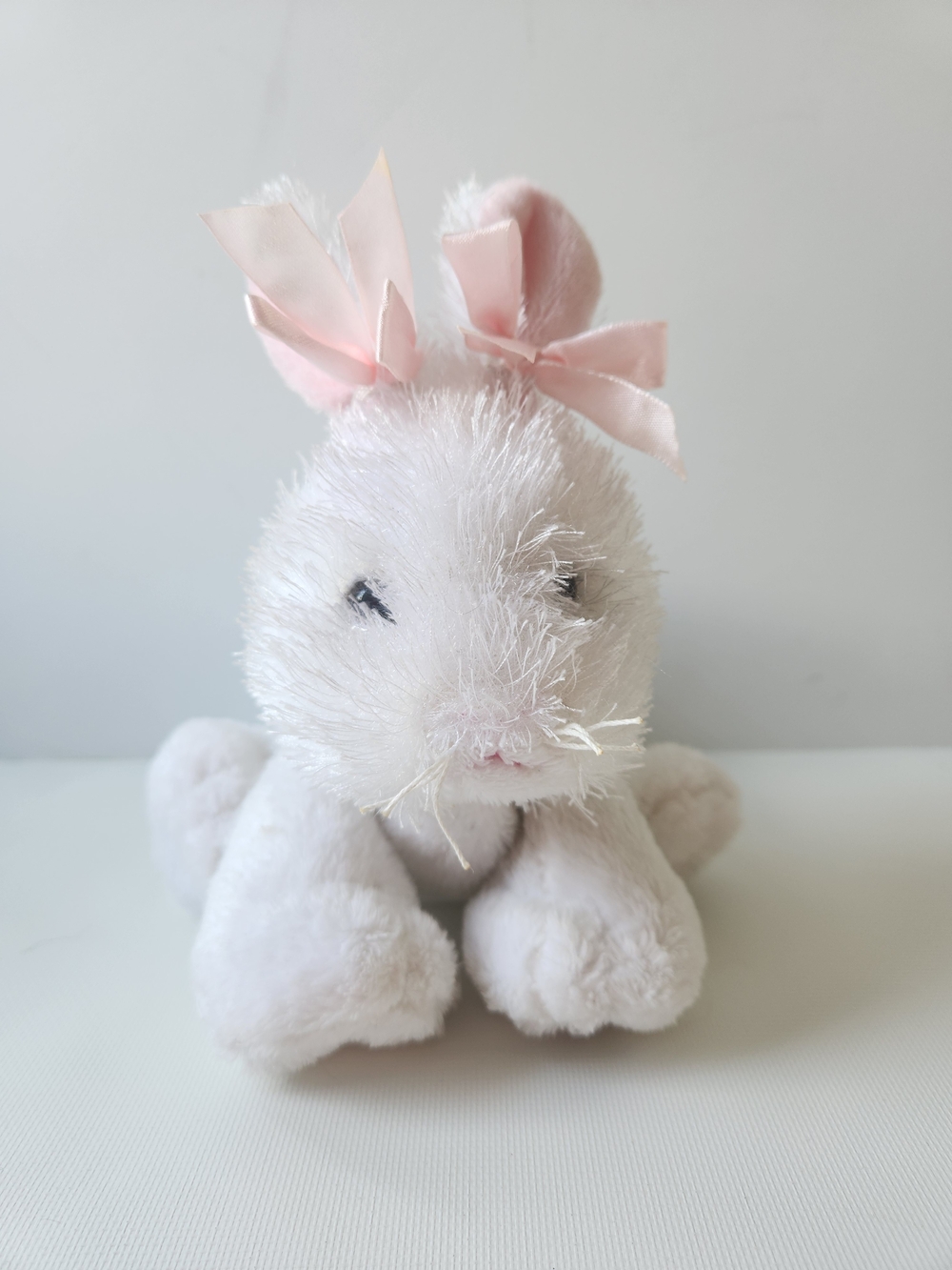 Ganz Webkinz Rabbit White HM078 No Code Collectible Plush Bunny With Bows